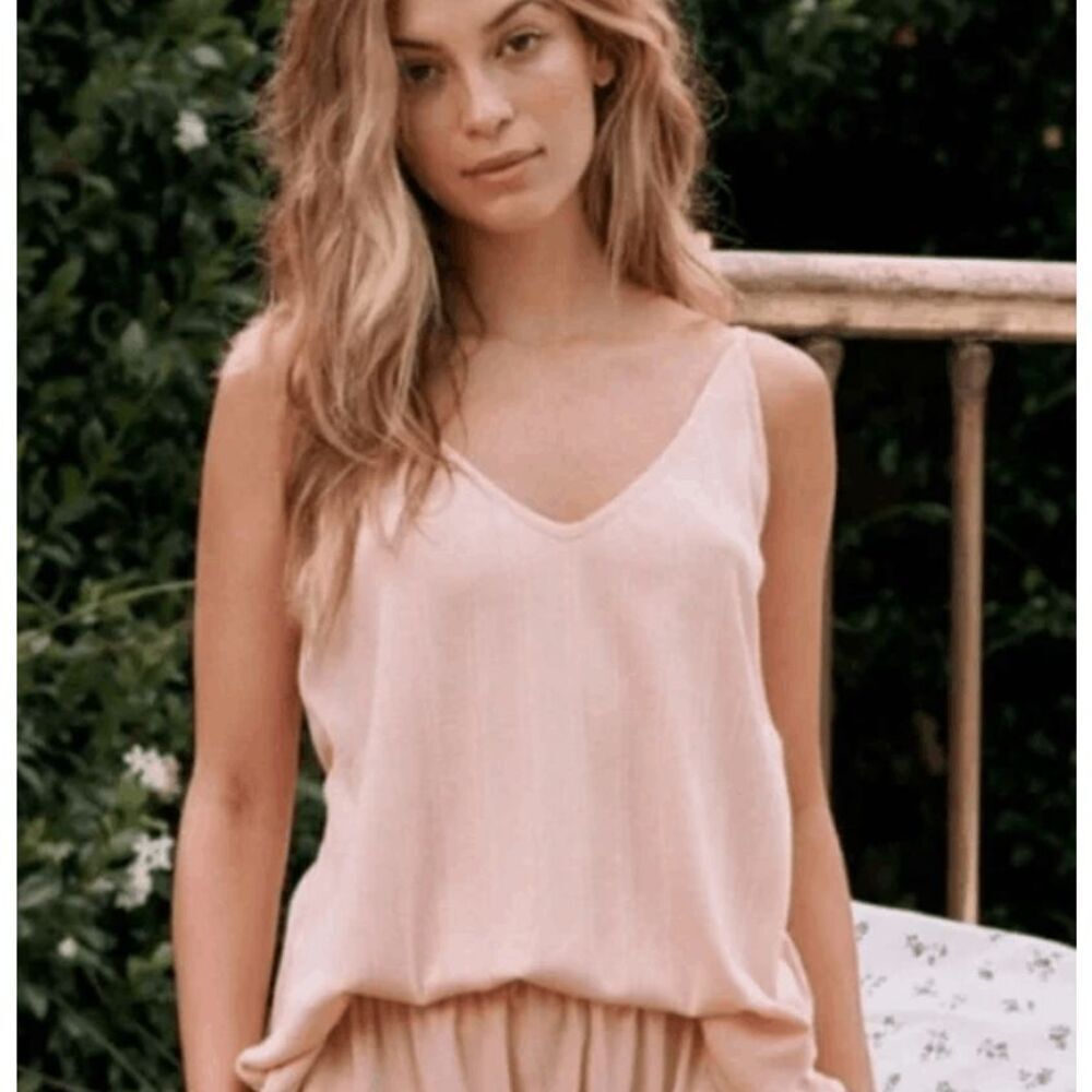 NEW! The Great. The Pointelle Sleep Cami Tank Rose Dust Size Medium